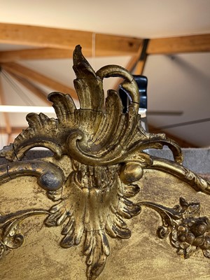 Lot 50 - A George III-style giltwood and gesso overmantel mirror