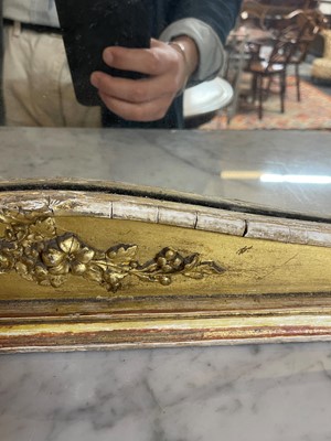 Lot 50 - A George III-style giltwood and gesso overmantel mirror