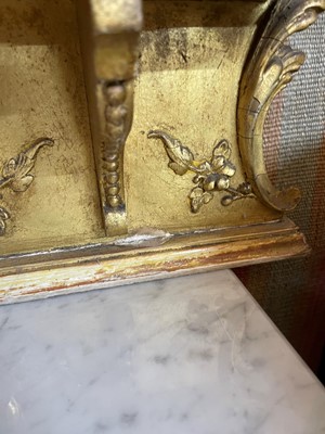 Lot 50 - A George III-style giltwood and gesso overmantel mirror