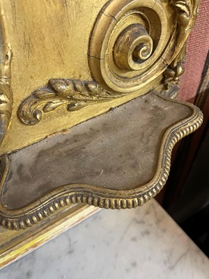 Lot 50 - A George III-style giltwood and gesso overmantel mirror