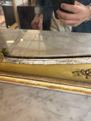 Lot 50 - A George III-style giltwood and gesso overmantel mirror
