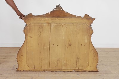 Lot 50 - A George III-style giltwood and gesso overmantel mirror