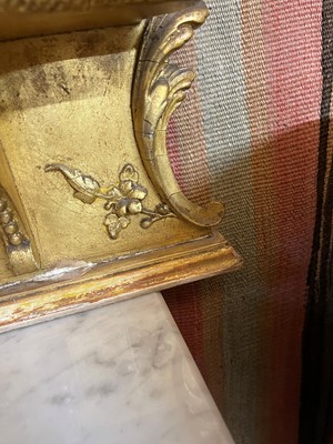 Lot 50 - A George III-style giltwood and gesso overmantel mirror