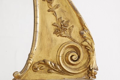 Lot 50 - A George III-style giltwood and gesso overmantel mirror