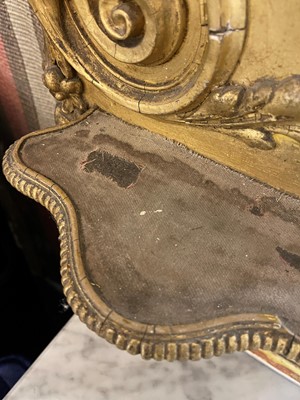 Lot 50 - A George III-style giltwood and gesso overmantel mirror