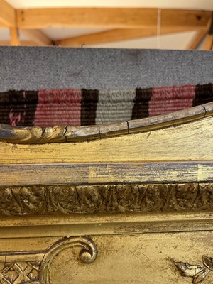 Lot 50 - A George III-style giltwood and gesso overmantel mirror