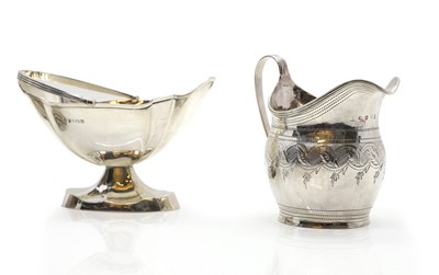 Lot 15 - A silver sugar basket