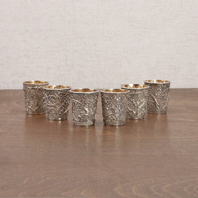 Lot 128 - A group of Chinese silver beakers