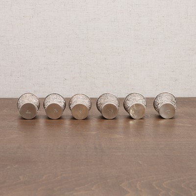 Lot 128 - A group of Chinese silver beakers
