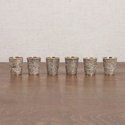 Lot 128 - A group of Chinese silver beakers