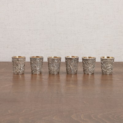 Lot 128 - A group of Chinese silver beakers