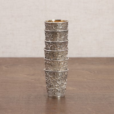 Lot 128 - A group of Chinese silver beakers