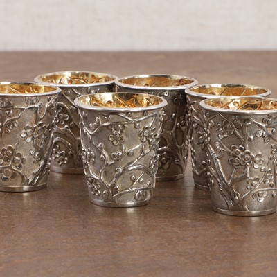 Lot 128 - A group of Chinese silver beakers