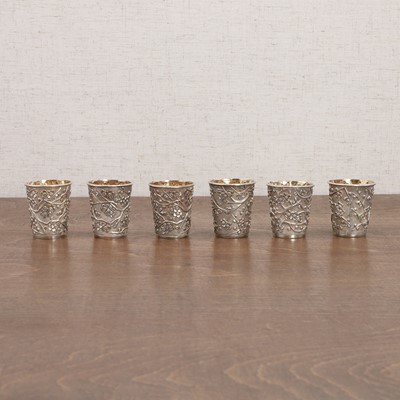 Lot 128 - A group of Chinese silver beakers