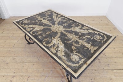 Lot 180 - A painted and wrought-iron orangery table