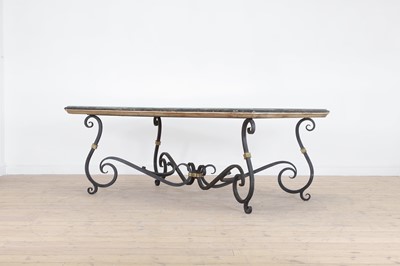 Lot 180 - A painted and wrought-iron orangery table