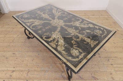 Lot 180 - A painted and wrought-iron orangery table
