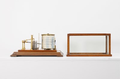 Lot 281 - A cased seven-day recording barograph