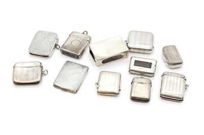 Lot 68 - A collection of silver vesta cases
