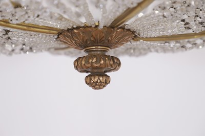 Lot 119 - A gilt-brass and cut-glass ceiling light in the Louis XVI taste