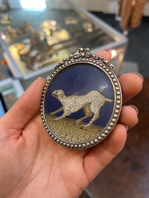 Lot 244 - A circular micromosaic panel