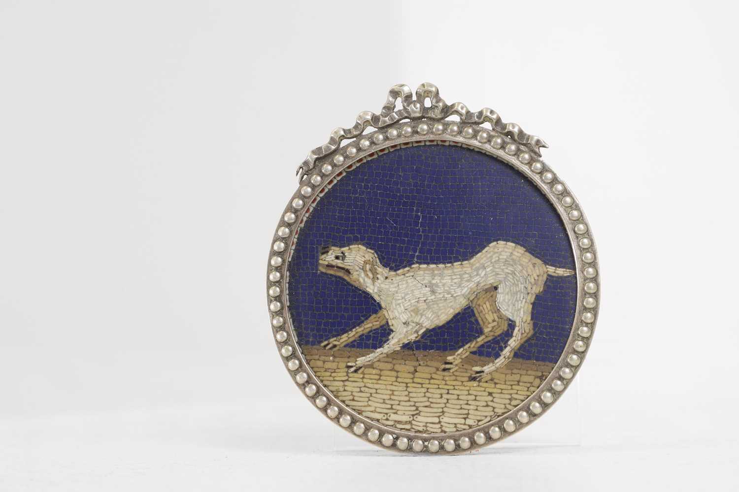 Lot 244 - A circular micromosaic panel