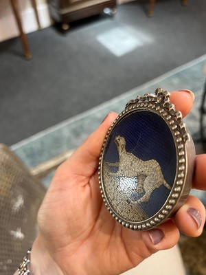 Lot 244 - A circular micromosaic panel
