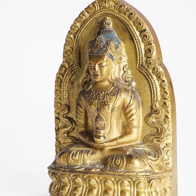 Lot 143 - A Chinese gilt-bronze bodhisattva