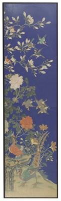 Lot 201 - Four Chinese painted wallpapers
