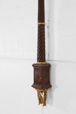 Lot 168 - A William and Mary-style walnut and gilt-metal portable pillar barometer