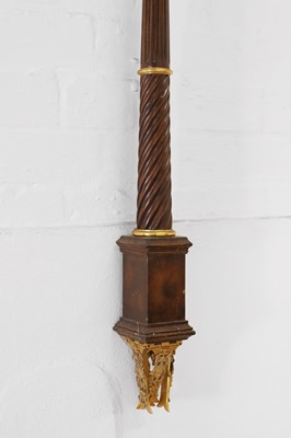Lot 168 - A William and Mary-style walnut and gilt-metal portable pillar barometer
