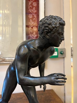 Lot 187 - A patinated bronze figure of a male athlete