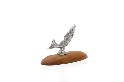 Lot 4 - A Desmo leaping salmon car radiator mascot