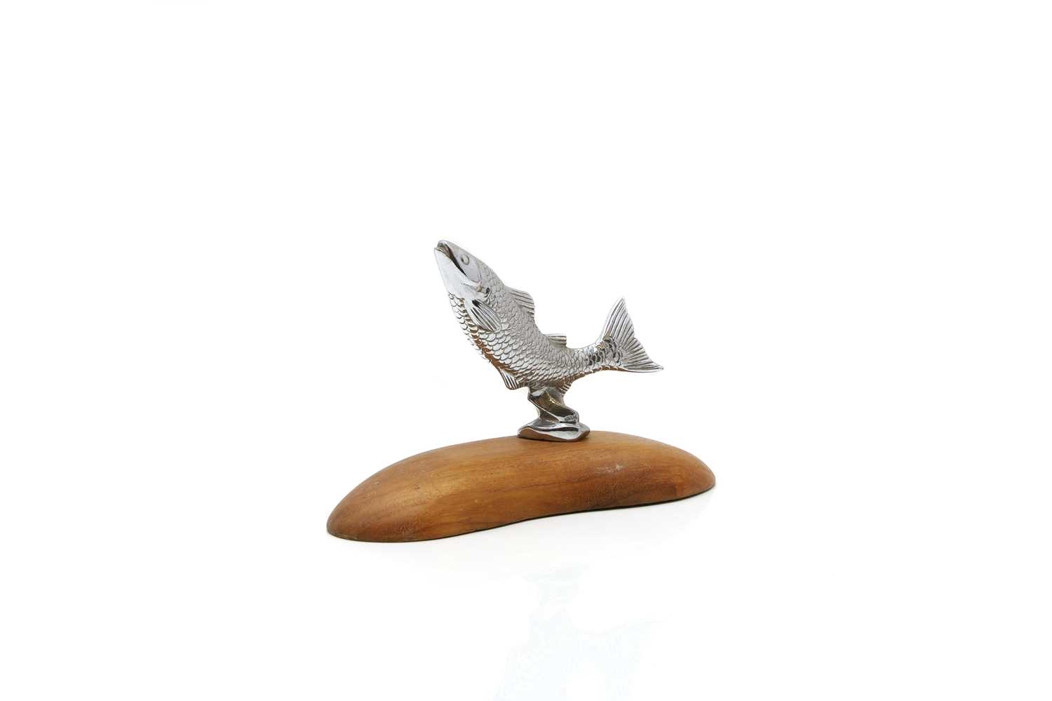 Lot 4 - A Desmo leaping salmon car radiator mascot