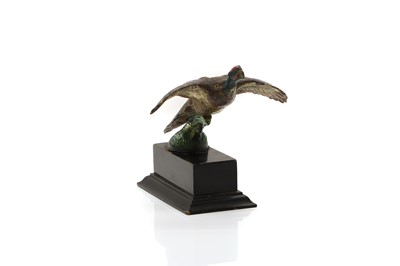 Lot 5 - A bronze flying pheasant radiator mascot
