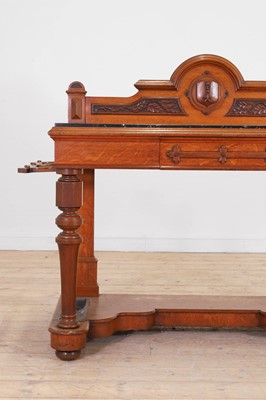 Lot 2 - A Victorian oak hall table