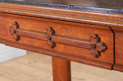 Lot 2 - A Victorian oak hall table