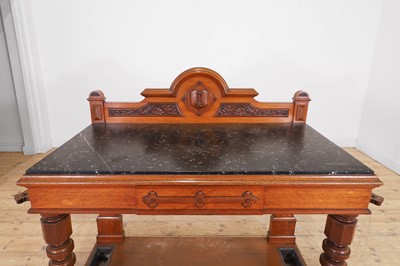 Lot 2 - A Victorian oak hall table