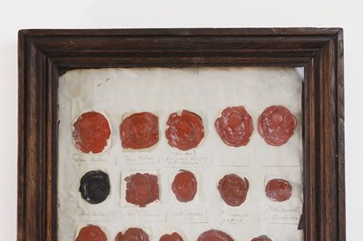 Lot 41 - Two framed sets of wax seals