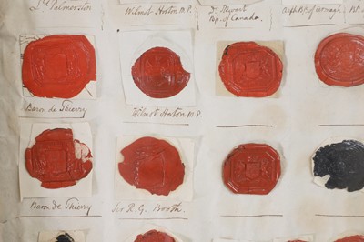 Lot 41 - Two framed sets of wax seals
