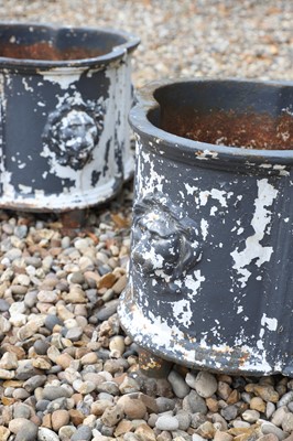 Lot 58 - A pair of cast iron planters
