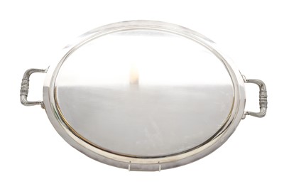 Lot 22 - A Christofle silver plated tray