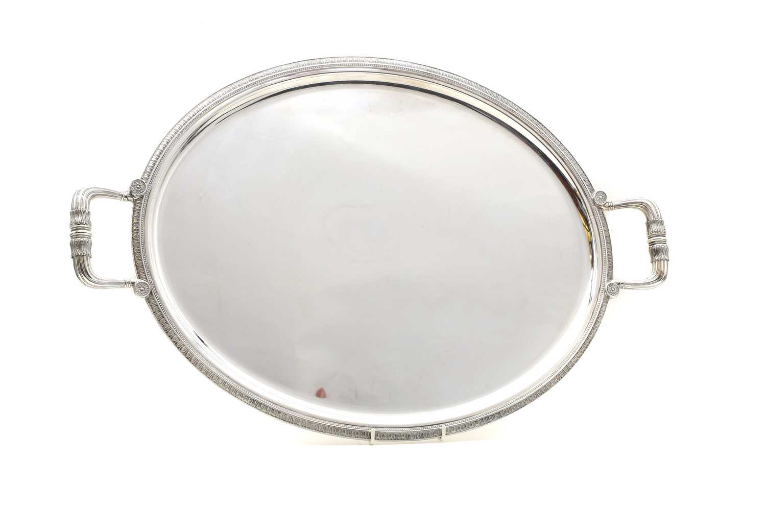 Lot 22 - A Christofle silver plated tray