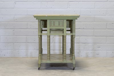 Lot 73 - An Aesthetic Movement mahogany desk