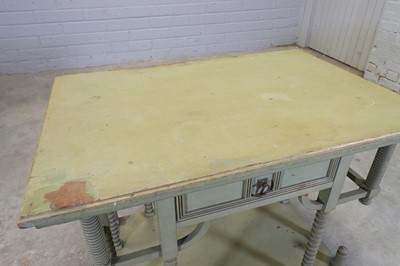 Lot 73 - An Aesthetic Movement mahogany desk