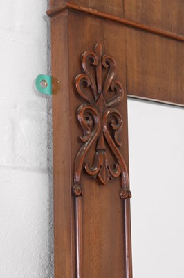 Lot 33 - A Northern European mahogany pier mirror