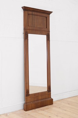 Lot 33 - A Northern European mahogany pier mirror