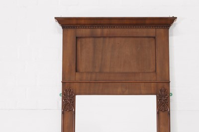 Lot 33 - A Northern European mahogany pier mirror