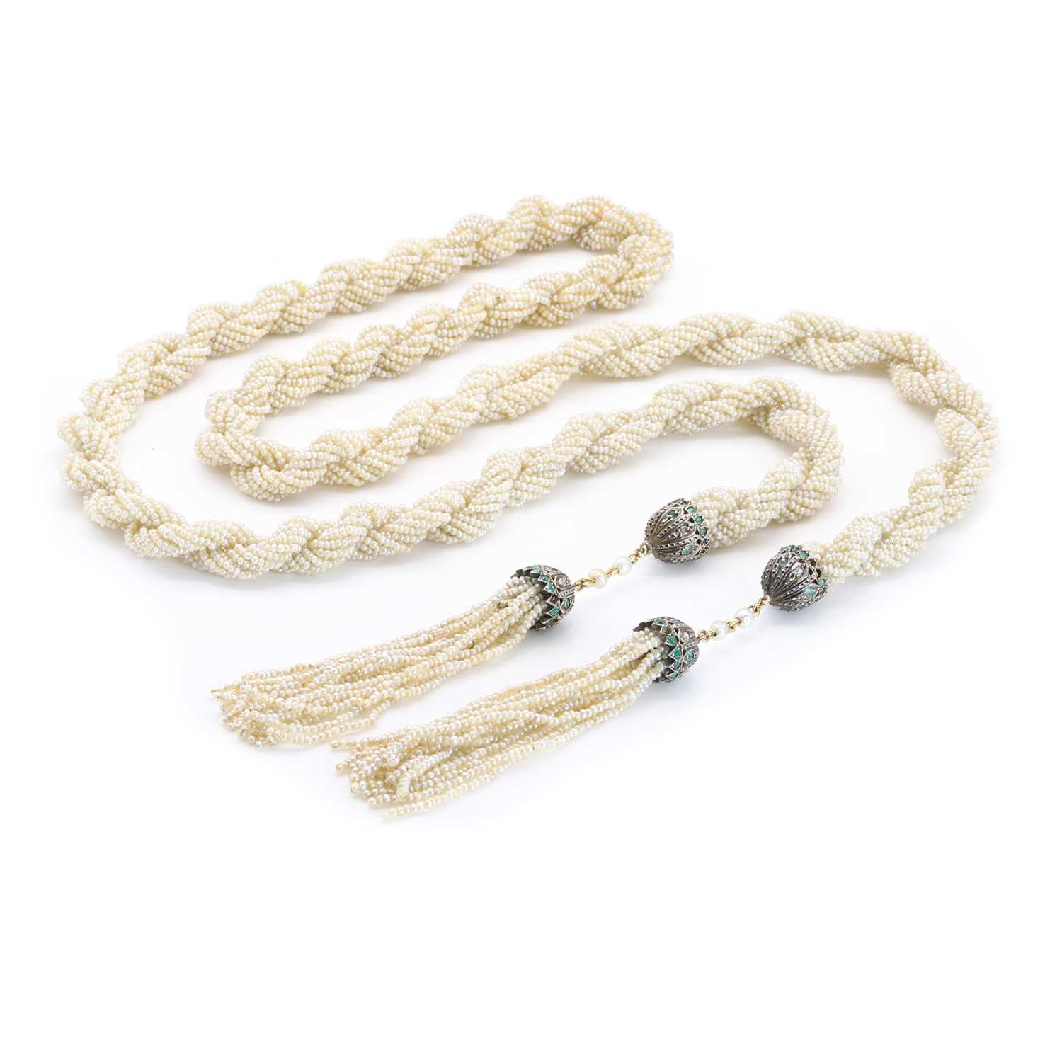 Lot 54 - A seed pearl sautoir necklace