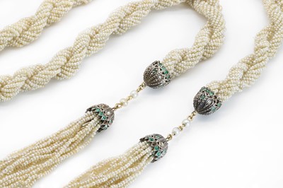 Lot 54 - A seed pearl sautoir necklace